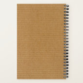 Trendy Brown Corrugboard Modern Logo Notizblock (Rückseite)