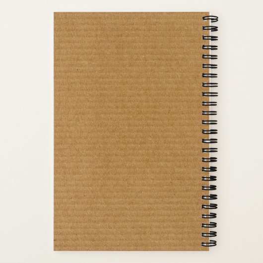 Trendy Brown Corrugboard Modern Logo Notizblock (Rückseite)