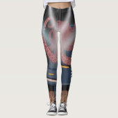 Trendy Brown Octopus Tentacles Gymnastik Frauen Leggings (Vorderseite)