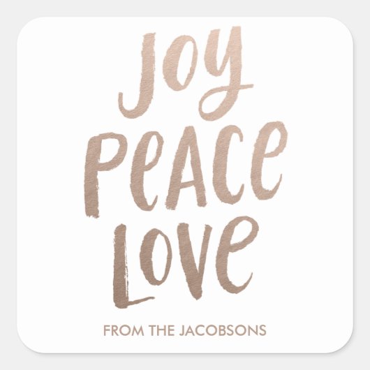 Trendy Brush Lettering Stickers - Rose Gold (Vorderseite)