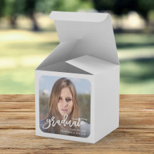 Trendy Brush Script Foto Graduate Abschluss