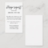 Trendy Brush Script Request Enclosure Card Begleitkarte (Vorne/Hinten)