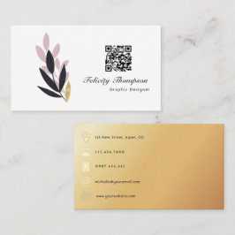 Trendy Brush Strokes Collage Business Card Visitenkarte