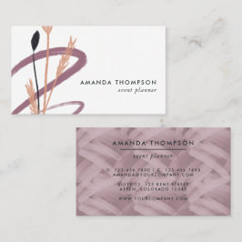 Trendy Brush Strokes Collage Business Card Visitenkarte