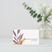 Trendy Brush Strokes Collage Business Card Visitenkarte (Stehend Vorderseite)