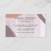 Trendy Brush Strokes Collage Business Card Visitenkarte (Rückseite)