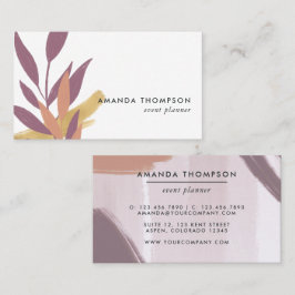 Trendy Brush Strokes Collage Business Card Visitenkarte