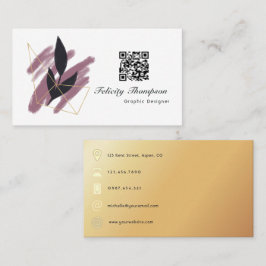 Trendy Brush Strokes Collage Business Card Visitenkarte
