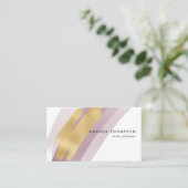 Trendy Brush Strokes Collage Business Card Visitenkarte (Stehend Vorderseite)