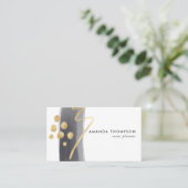 Trendy Brush Strokes Collage Business Card Visitenkarte (Stehend Vorderseite)