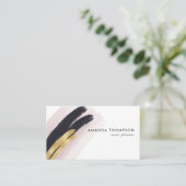 Trendy Brush Strokes Collage Business Card Visitenkarte (Stehend Vorderseite)