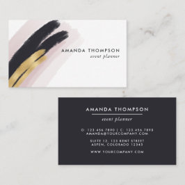 Trendy Brush Strokes Collage Business Card Visitenkarte