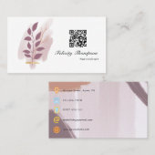 Trendy Brush Strokes Collage Business Card Visitenkarte (Vorne/Hinten)