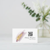 Trendy Brush Strokes Collage Business Card Visitenkarte (Stehend Vorderseite)