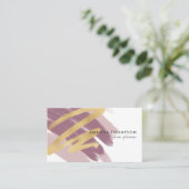 Trendy Brush Strokes Collage Business Card Visitenkarte (Stehend Vorderseite)