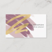 Trendy Brush Strokes Collage Business Card Visitenkarte (Vorderseite)