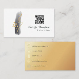 Trendy Brush Strokes Collage Business Card Visitenkarte