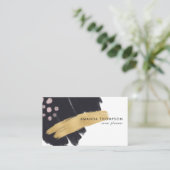 Trendy Brush Strokes Collage Business Card Visitenkarte (Stehend Vorderseite)