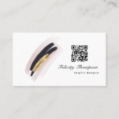 Trendy Brush Strokes Collage Business Card Visitenkarte (Vorderseite)