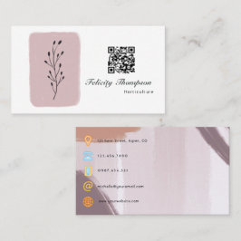 Trendy Brush Strokes Collage Business Card Visitenkarte