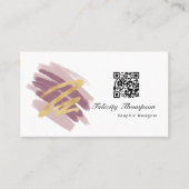 Trendy Brush Strokes Collage Business Card Visitenkarte (Vorderseite)