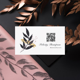 Trendy Brush Strokes Collage Business Card Visitenkarte