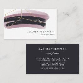 Trendy Brush Strokes Collage Business Card Visitenkarte
