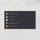 Trendy Brush Strokes Collage Business Card Visitenkarte (Rückseite)