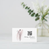Trendy Brush Strokes Collage Business Card Visitenkarte (Stehend Vorderseite)