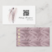 Trendy Brush Strokes Collage Business Card Visitenkarte (Vorne/Hinten)