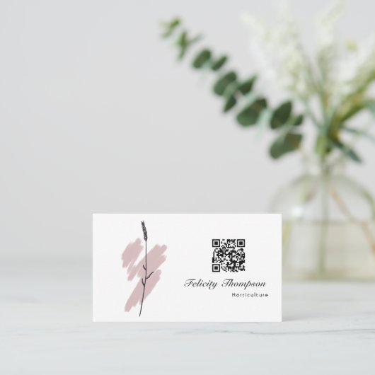 Trendy Brush Strokes Collage Business Card Visitenkarte (Stehend Vorderseite)