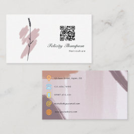 Trendy Brush Strokes Collage Business Card Visitenkarte