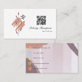 Trendy Brush Strokes Collage Business Card Visitenkarte