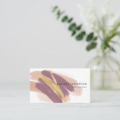 Trendy Brush Strokes Collage Business Card Visitenkarte (Stehend Vorderseite)
