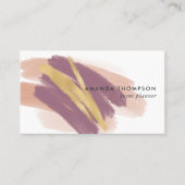 Trendy Brush Strokes Collage Business Card Visitenkarte (Vorderseite)