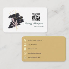 Trendy Brush Strokes Collage QR Code Visitenkarte