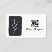 Trendy Brush Strokes Collage QR Code Visitenkarte (Vorderseite)