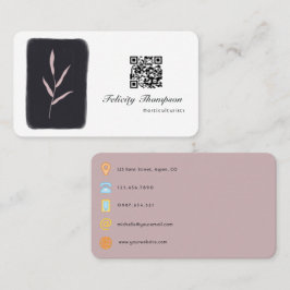 Trendy Brush Strokes Collage QR Code Visitenkarte