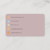 Trendy Brush Strokes Collage QR Code Visitenkarte (Rückseite)