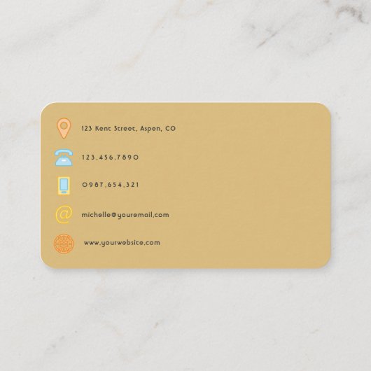 Trendy Brush Strokes Collage QR Code Visitenkarte (Rückseite)