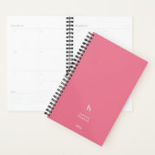 Trendy Bubblegum Pink Modern Monogram Weekly Planer (Anzeige)