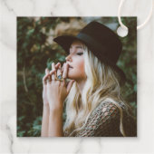 Trendy Bubbly Foil Graduation Party Foto Backer Geschenkanhänger (Rückseite)