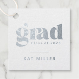 Trendy Bubbly Foil Graduation Party Foto Backer Geschenkanhänger
