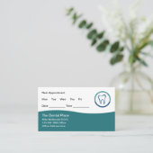 Trendy Budget Dentist Termine Business Cards Visitenkarte (Stehend Vorderseite)