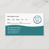 Trendy Budget Dentist Termine Business Cards Visitenkarte (Vorderseite)