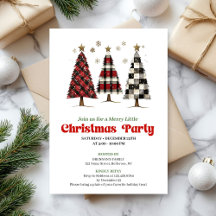 Trendy buffalo plaid Christmas tree editable 