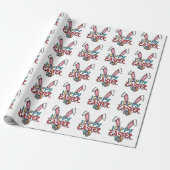 Trendy Bunny Ears  Easter Eggs Wrapping paper Geschenkpapier (Ungerollt)