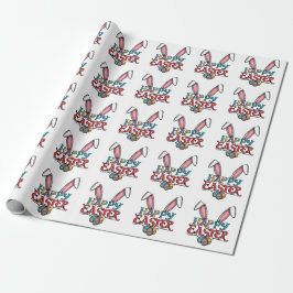 Trendy Bunny Ears  Easter Eggs Wrapping paper Geschenkpapier