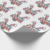 Trendy Bunny Ears  Easter Eggs Wrapping paper Geschenkpapier (Ecke)