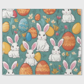 Trendy Bunny Oaster Collection Geschenkpapier (Flach)